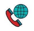 telephone service isolated icon