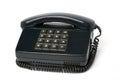 Telephone set of black color Royalty Free Stock Photo