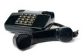 Telephone set of black color Royalty Free Stock Photo