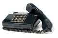Telephone set of black color Royalty Free Stock Photo