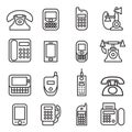 Telephone , smartphone , fax , phone , icon Royalty Free Stock Photo