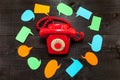 The telephone and the speech ballons