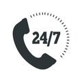 Telephone support vector icon