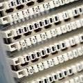 Telephone switchboard panel Royalty Free Stock Photo