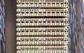 Telephone switchboard panel and wires Royalty Free Stock Photo
