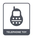 telephone toy icon in trendy design style. telephone toy icon isolated on white background. telephone toy vector icon simple and