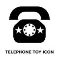 Telephone toy icon vector isolated on white background, logo con
