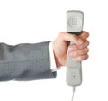 Telephone tube in a hand Royalty Free Stock Photo