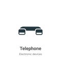 Telephone vector icon on white background. Flat vector telephone icon symbol sign from modern electronic devices collection for Royalty Free Stock Photo