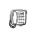 Telephone sketch doodle illustration school and office