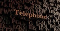 Telephone - Wooden 3D rendered letters/message