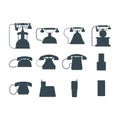 Telephones vector icons Royalty Free Stock Photo