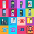 Telephones vector icons