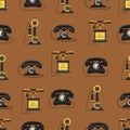 Telephones vector icons pattern Royalty Free Stock Photo