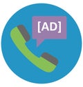 Telephonic ad Isolated Vector icon that can be easily modified or edit