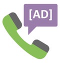 Telephonic ad Isolated Vector icon that can be easily modified or edit