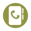 Telephonic agend book isolated icon