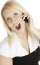 Telephoning woman Royalty Free Stock Photo