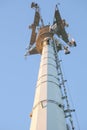 Telephony antenna with blue sky blackground Royalty Free Stock Photo