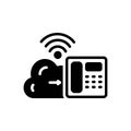 Black solid icon for Telephony, transmission and communication