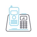 telephony line icon, outline symbol, vector illustration, concept sign