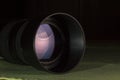 Telephoto lens aperture with nice reflections Royalty Free Stock Photo