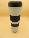 The telephoto lens for the camera. Royalty Free Stock Photo