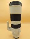 The telephoto lens for the camera. Royalty Free Stock Photo