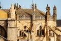 Telephoto lens view of the Cathedral of Toledo. Detail of the apse