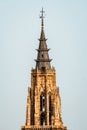 Telephoto lens view of the tower of the Cathedral of Toledo Royalty Free Stock Photo