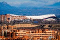 Telephoto shot of Atletico de Madrid Metropolitano Stadium Royalty Free Stock Photo