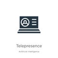 Telepresence icon vector. Trendy flat telepresence icon from augmented reality collection isolated on white background. Vector