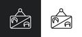 telepresence outline icon in white and black colors. telepresence flat vector icon from augmented reality collection for web,