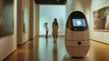telepresence robot, guiding visitors through a museum exhibit Royalty Free Stock Photo