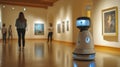telepresence robot, guiding visitors through a museum exhibit Royalty Free Stock Photo