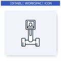 Telepresence robot line icon.Editable illustration