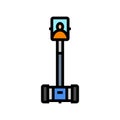 telepresence robot social robotics color icon vector illustration