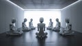 Telepresence Robots Huddle In Creepy Concrete Room