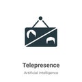 Telepresence vector icon on white background. Flat vector telepresence icon symbol sign from modern augmented reality collection