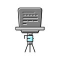 teleprompter news media color icon vector illustration Royalty Free Stock Photo