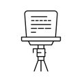 teleprompter news media line icon vector illustration Royalty Free Stock Photo