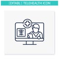 Teleradiology line icon