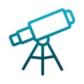 Telescope astronomy science and research gradient style icon