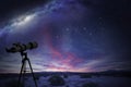 Telescope in the desert Royalty Free Stock Photo