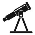 Telescope exploration icon, simple style Royalty Free Stock Photo