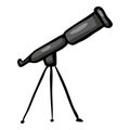 Telescope - Hand Drawn Doodle Icon Royalty Free Stock Photo