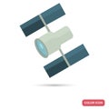 Telescope Hubble color flat icon for web and mobile design