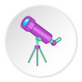 Telescope icon, cartoon style Royalty Free Stock Photo