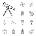 telescope icon. Cartooning space icons universal set for web and mobile Royalty Free Stock Photo