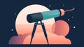 A telescope icon representing the use of astronomical data in big data analysis and research created with Generative AI